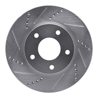 R1 Concepts R1 07-17 Dodge CALIBER Front Left Drilled & Slotted Silver Brake Rotor