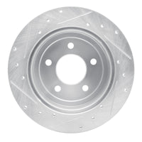 R1 Concepts R1 97-07 Chrysler Town & Country Rear Right Drilled & Slotted Silver Brake Rotor