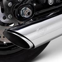 Vance and Hines Vance & Hines 2025+ HD Softail Twin Slash 4in Round Chrome Slip-On Exhaust