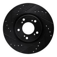 R1 Concepts R1 00-09 Honda S2000 Front Left Drilled & Slotted Black Brake Rotor