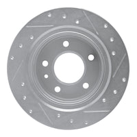 R1 Concepts R1 88-91 BMW M3 Rear Left Drilled & Slotted Silver Brake Rotor