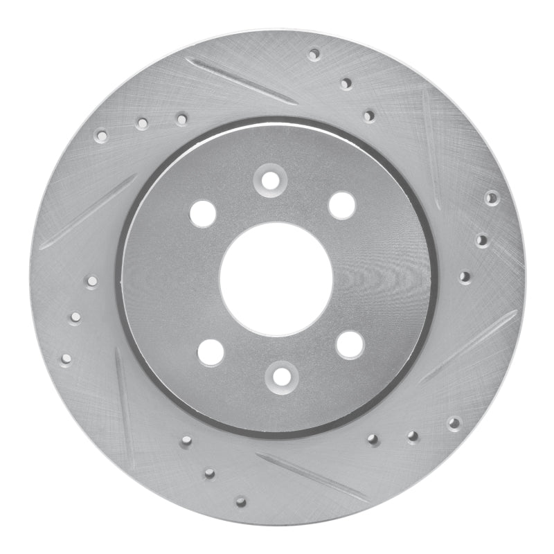 R1 Concepts R1 01-03 Kia SPECTRA Front Right Drilled & Slotted Silver Brake Rotor