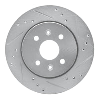 R1 Concepts R1 01-03 Kia SPECTRA Front Right Drilled & Slotted Silver Brake Rotor