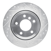 R1 Concepts R1 06-10 BMW 535XI Rear Right Drilled & Slotted Silver Brake Rotor