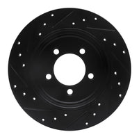 R1 Concepts R1 02-10 Ford Explorer Rear Right Drilled & Slotted Black Brake Rotor