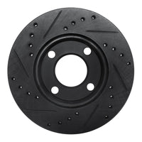 R1 Concepts R1 84-87 Audi Coupe Front Right Drilled & Slotted Black Brake Rotor