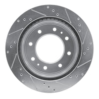 R1 Concepts R1 11-25 Chevy Silverado 2500 HD/2500 HD Classic Rear Left Drilled & Slotted Silver Brake Rotor