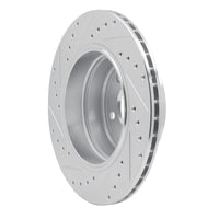 R1 Concepts R1 06-10 BMW 535XI Rear Right Drilled & Slotted Silver Brake Rotor