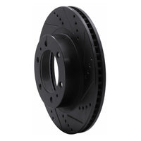 R1 Concepts R1 05-23 Toyota Tacoma Front Right Drilled & Slotted Black Brake Rotor