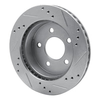 R1 Concepts R1 91-92 Lincoln Mark VII Rear Left Drilled & Slotted Silver Brake Rotor