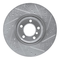 R1 Concepts R1 12-18 BMW 328I Front Left Drilled & Slotted Silver Brake Rotor