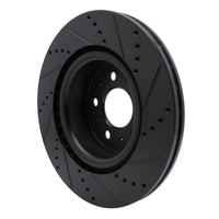 R1 Concepts R1 17-25 Tesla Model 3 Front Left Drilled & Slotted Black Brake Rotor