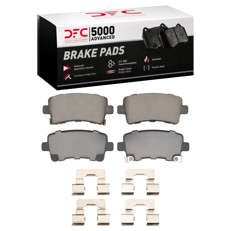 DFC 11-11 Saab 9-5 Rear 5000 Advanced Low Metallic Brake Pads and Hardware Kit