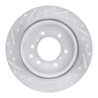 R1 Concepts R1 08-14 Mitsubishi Montero Limited (Mexico) Rear Right Drilled & Slotted Silver Brake Rotor