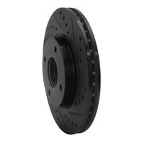 R1 Concepts R1 07-14 Nissan Cube Front Right Drilled & Slotted Black Brake Rotor