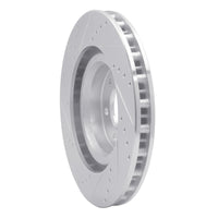 R1 Concepts R1 92-02 Dodge Viper Front Right Drilled & Slotted Silver Brake Rotor