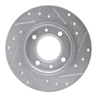 R1 Concepts R1 89-91 Peugeot 405 Rear Left Drilled & Slotted Silver Brake Rotor