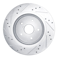 R1 Concepts R1 2015-2025 Subaru WRX Rear Right Drilled & Slotted Silver Brake Rotor