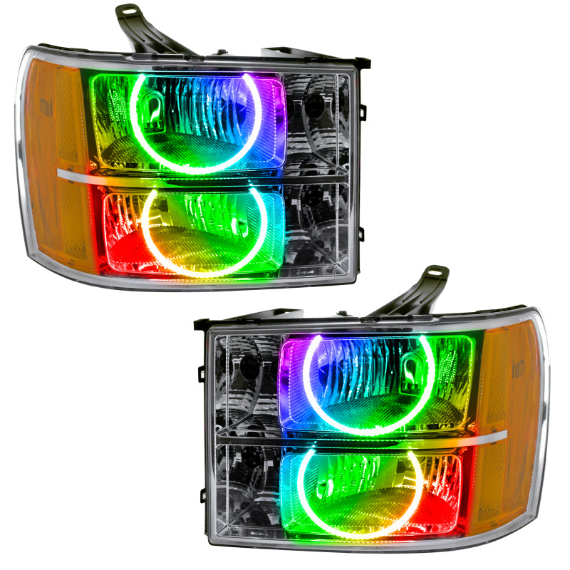 ORACLE Lighting Oracle 07-13 GMC Sierra SMD HL - Round Ring Design - ColorSHIFT