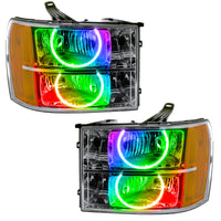 ORACLE Lighting Oracle 07-13 GMC Sierra SMD HL - Round Ring Design - ColorSHIFT