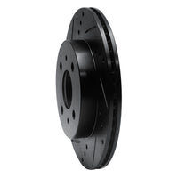 R1 Concepts R1 91-02 Saturn SL1 Front Left Drilled & Slotted Black Brake Rotor