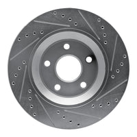 R1 Concepts R1 12-18 Jeep Wrangler Front Left Drilled & Slotted Silver Brake Rotor