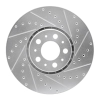 R1 Concepts R1 03-14 Volvo XC90 Front Right Drilled & Slotted Silver Brake Rotor