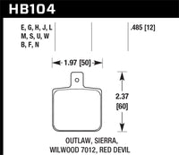 Hawk Performance Hawk Sierra/Outlaw/Wilwood HP+ Street Brake Pads