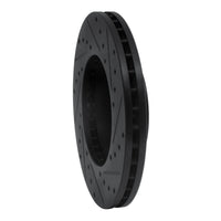 R1 Concepts R1 90-97 Infiniti J30 Front Left Drilled & Slotted Black Brake Rotor