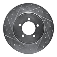 R1 Concepts R1 03-05 Lincoln AVIATOR Rear Left Drilled & Slotted Silver Brake Rotor