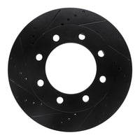 R1 Concepts R1 05-12 Ford F-250 4WD (Super Duty) Front Left Drilled & Slotted Black Brake Rotor