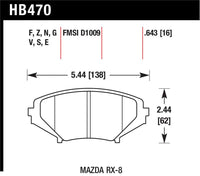 Hawk Performance Hawk 08-10 Mazda RX-8 Grand Touring/Sport/Touring / 04-07 RX-8 DTC-60 Race Front Brake Pads