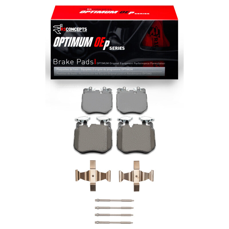 R1 Concepts R1 16-20 BMW ALPINA B7 xDrive Front Optimum OE Pads & Hardware Kit