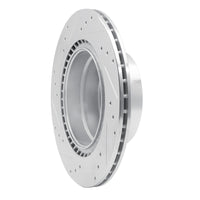 R1 Concepts R1 08-13 BMW 128I Rear Right Drilled & Slotted Silver Brake Rotor