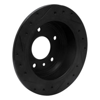 R1 Concepts R1 86-89 Jaguar XJ12 Rear Right Drilled & Slotted Black Brake Rotor