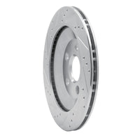 R1 Concepts R1 04-07 Ford Freestar Rear Right Drilled & Slotted Silver Brake Rotor
