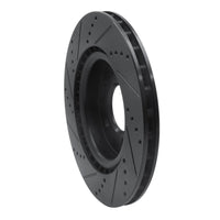 R1 Concepts R1 18-20 Land Rover Range Rover Sport Rear Right Drilled & Slotted Black Brake Rotor
