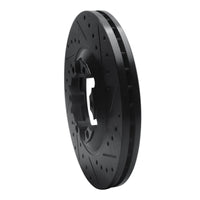 R1 Concepts R1 04-08 Chevrolet Colorado Front Right Drilled & Slotted Black Brake Rotor