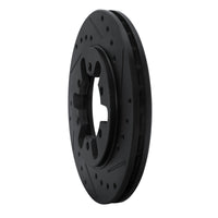 R1 Concepts R1 82-85 Nissan 720 Datsun Front Right Drilled & Slotted Black Brake Rotor