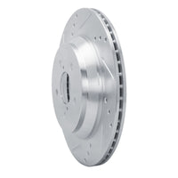 R1 Concepts R1 19-23 Subaru Crosstrek Rear Left Drilled & Slotted Silver Brake Rotor