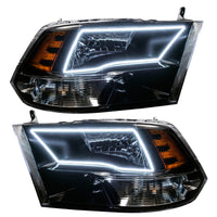 ORACLE Lighting Oracle 09-17 RAM 1500 Quad Pre-Assembled Headlights Blk Housing - w/ Simple Controller