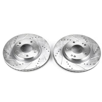 PowerStop Power Stop 01-05 Hyundai Santa Fe Front Evolution Drilled & Slotted Rotors - Pair