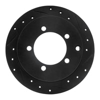 R1 Concepts R1 97-04 Mitsubishi DIAMANTE Rear Right Drilled & Slotted Black Brake Rotor