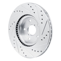 R1 Concepts R1 2020-2025 Subaru WRX Front Left Drilled & Slotted Silver Brake Rotor