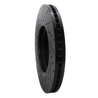 R1 Concepts R1 2011-2017 Audi A4 (USA/Canada) Front Right Drilled & Slotted Black Brake Rotor