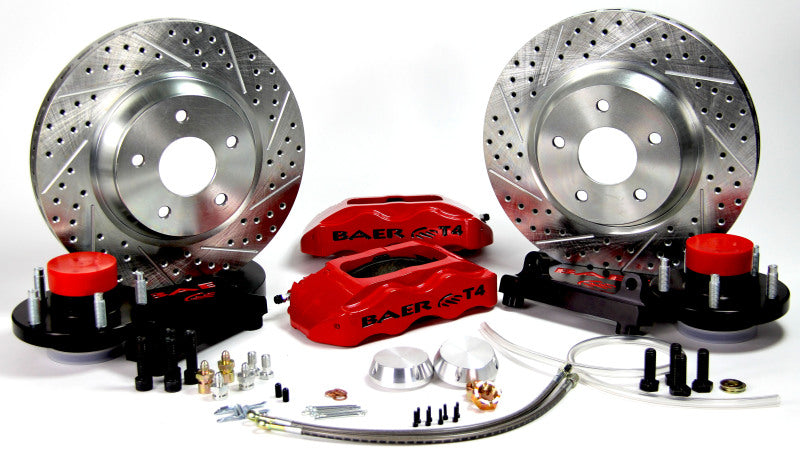 Baer Brakes 69-70 Chevrolet Biscayne STD Studs 13in Track4 Front SDZ Brake Kit - Silver