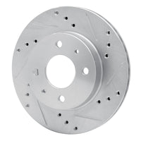 R1 Concepts R1 86-17 Nissan TSURU (Mexico) Front Right Drilled & Slotted Silver Brake Rotor