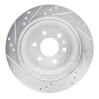 R1 Concepts R1 15-20 Chevrolet Colorado Rear Right Drilled & Slotted Silver Brake Rotor