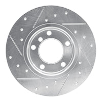 R1 Concepts R1 95-98 BMW 318TI Front Right Drilled & Slotted Silver Brake Rotor