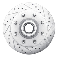 R1 Concepts R1 1988-1996 Chevrolet C3500 Front Right Drilled & Slotted Silver Brake Rotor
